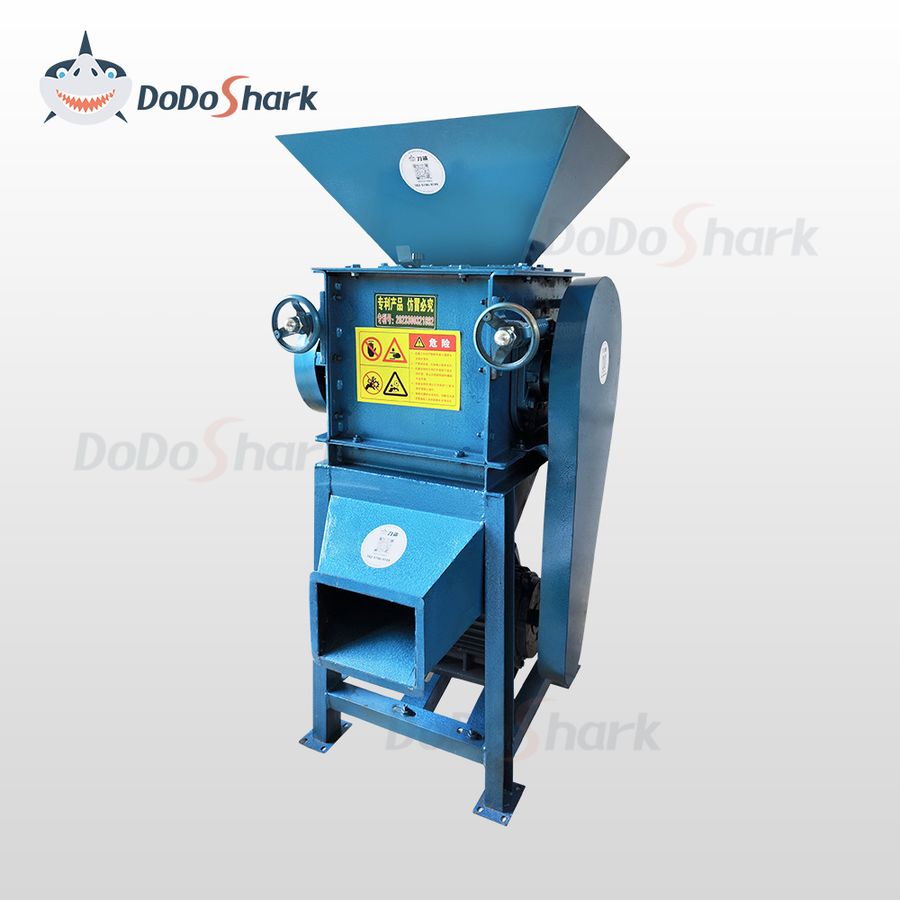 刀鲨/Agricultural Double Roller Crusher/For food, herbs, and corrosive materials. Dust-free, fineness up to 10-150 mesh
